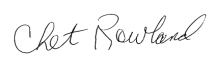 Chet Rowland signature
